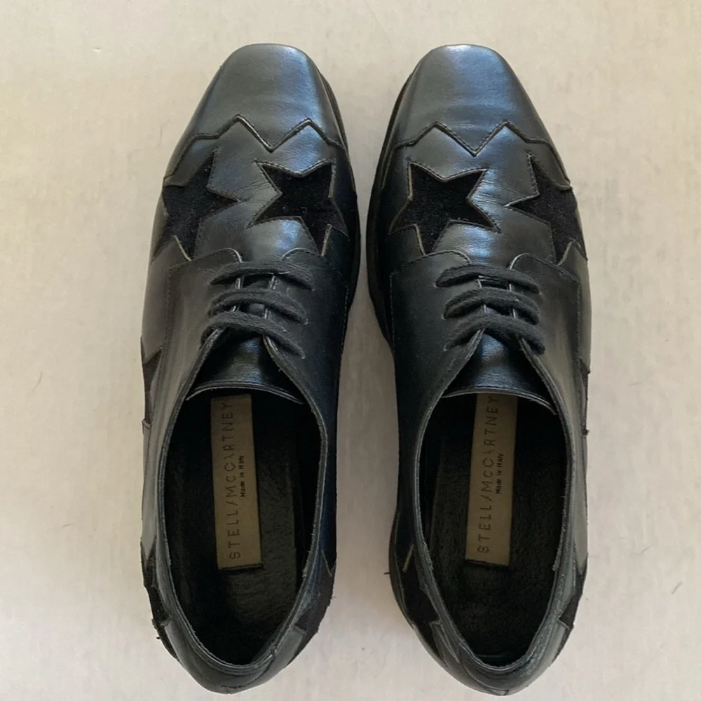 Stella McCartney Women’s Elyse Star Platform Shoes Size 35. Made in Italy